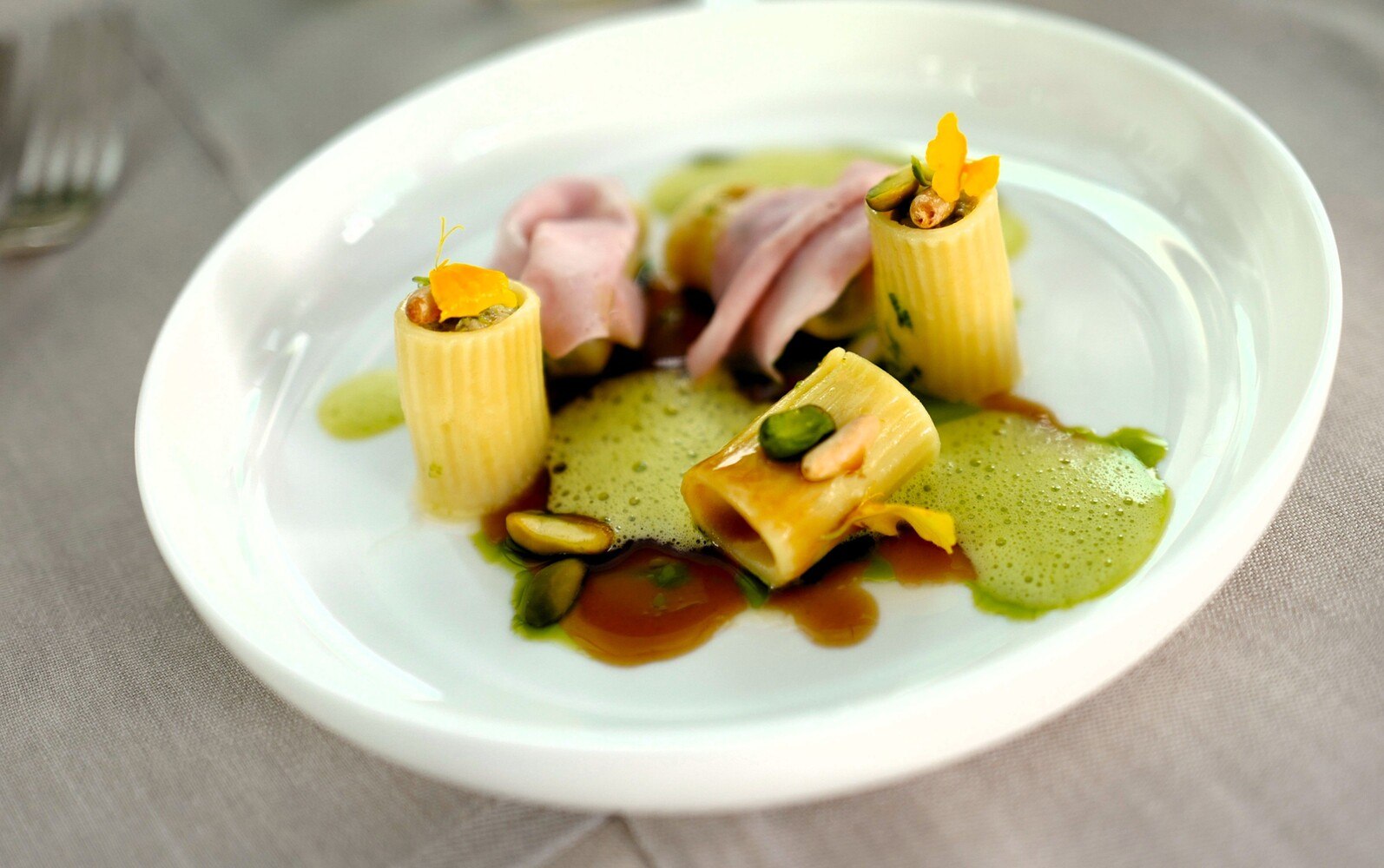 Gewagt: Pasta Mortadella à la Sören Herzig. © Roland Graf