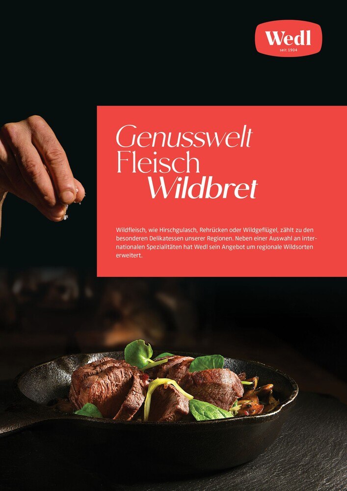 Der Wildkatalog 2023 von Wedl bietet eine Fülle an Inspirationen für die heimische Gastronomie.  © Shutterstock / Wedl