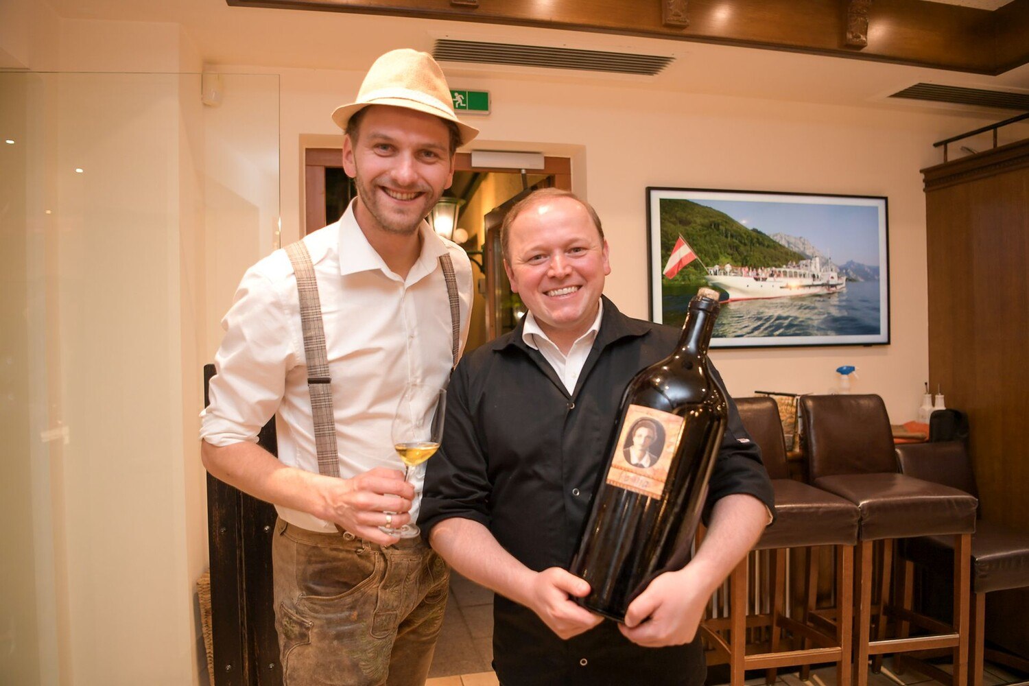 Weinschloss Koarl Thaller mit Patron Christoph Bergthaler/Engelhof Gmunden © Herbert Starl