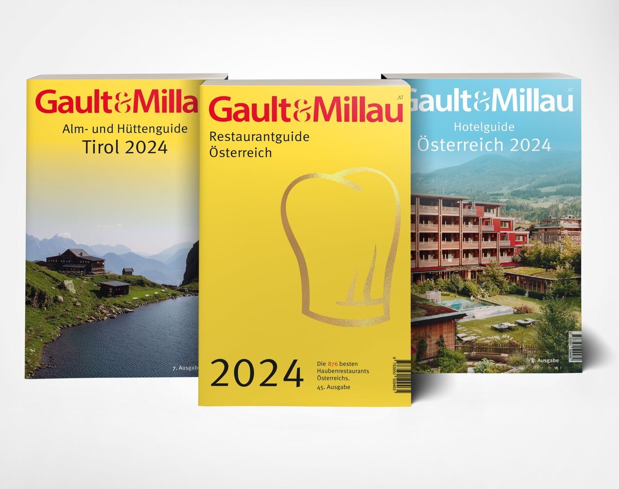 Der neue Gault&Millau Guide 2024 kostet 45 Euro im Paket. © GaultMillau 2024