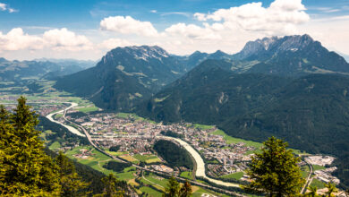 Blick vom Bergpendling bei Kufstein.